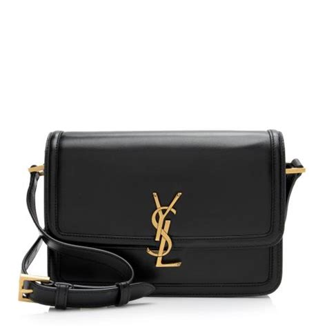 ysl medium calfskin shoulder bag|SAINT LAURENT Glazed Calfskin Monogram Medium Solferino .